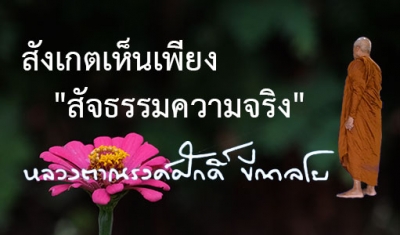 สังเกตเห็นเพียง &quot;สัจธรรมความจริง&quot;